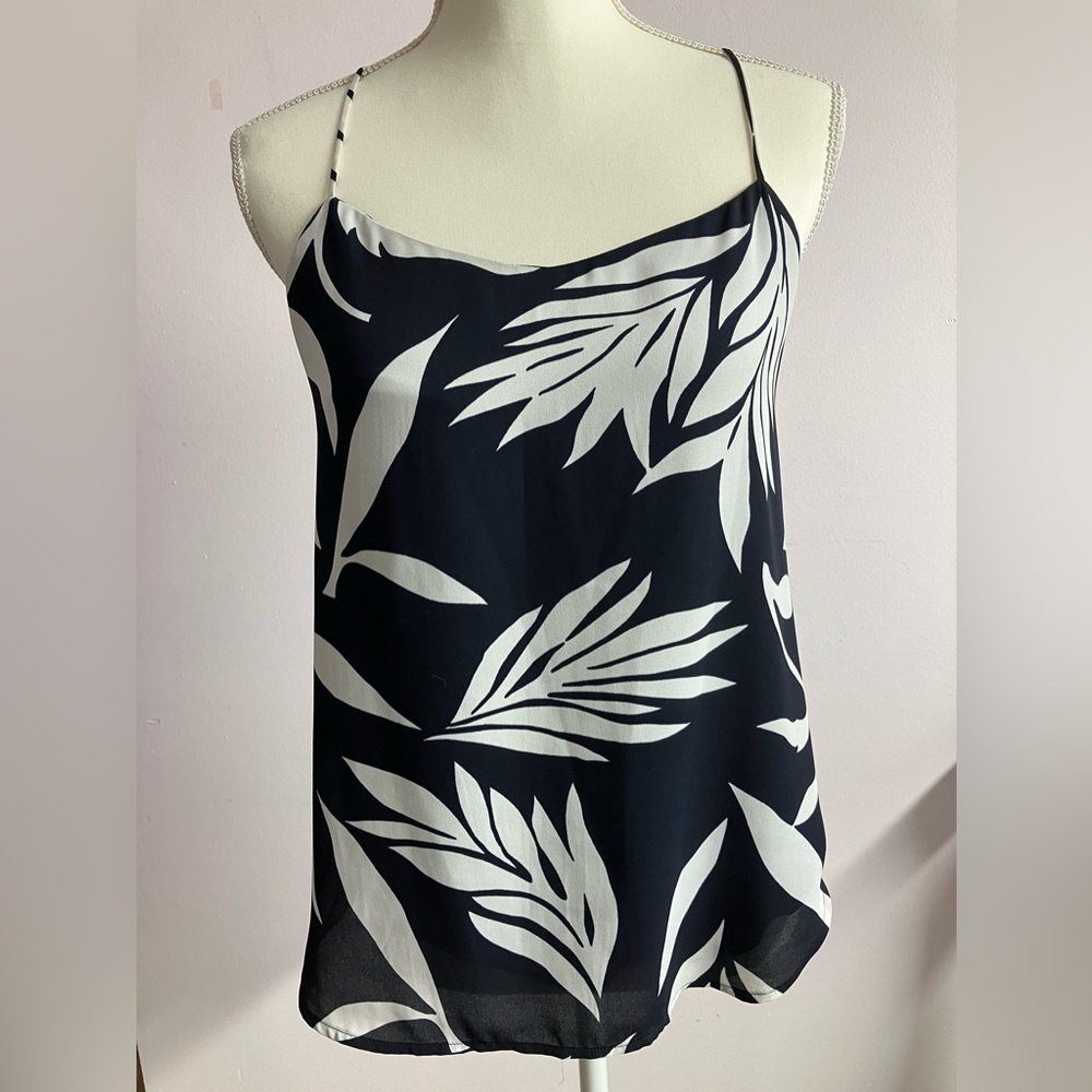 LOFT Women’s Camisole Top, Size XS, Blue/White, Spaghetti Straps, Casual